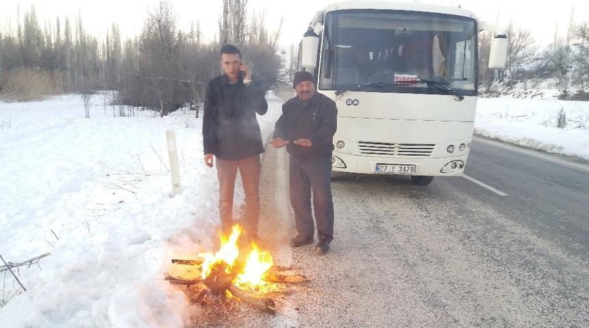 Soğuk hava ara&ccedil;ların mazotunu dondurdu