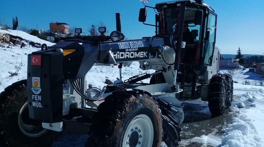Tarsus&rsquo;ta su baskınları ve karla m&uuml;cadele &ccedil;alışmaları devam ediyor
