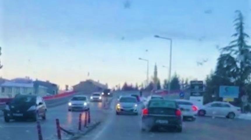 Ters y&ouml;ne girdi trafiği fel&ccedil; etti