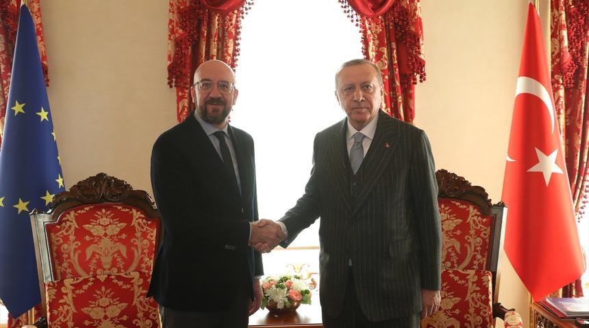 Cumhurbaşkanı Erdoğan, AB Konseyi Başkanı Michel'i kabul etti