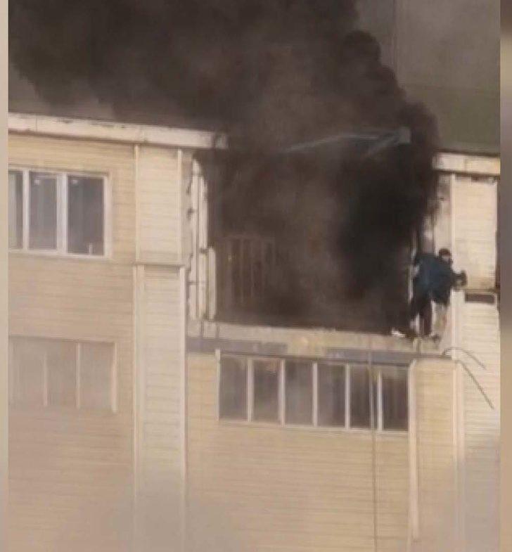 Başakşehir'de yangın paniği! Ölümden kaçış kamerada G3