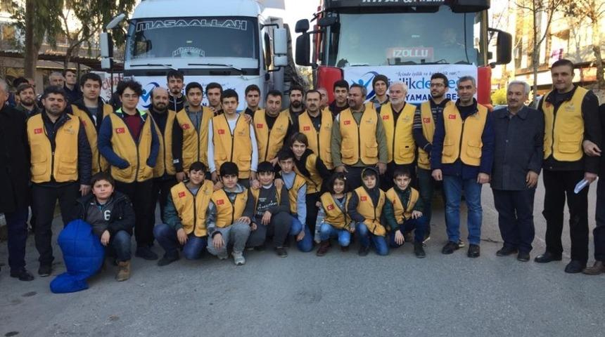 Adıyaman&rsquo;dan İdlib&rsquo;e 2 Tır dolusu yardım