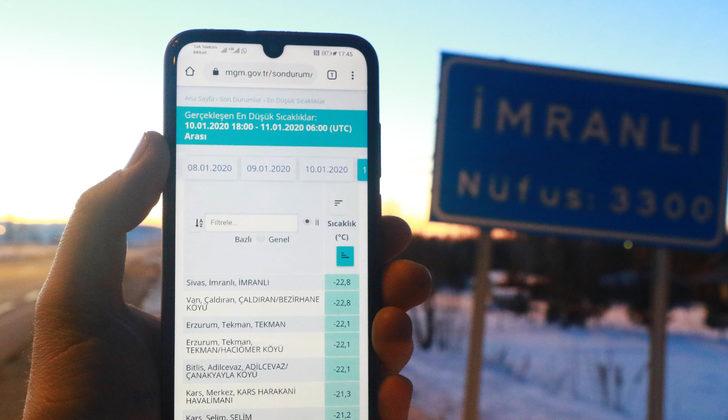 Sivas'ın İmranlı ilçesi, eksi 22 ile Türkiye'nin en soğuk yeri oldu G1