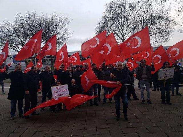 Alman polisinin öldürdüğü Türk vatandaşı için protesto