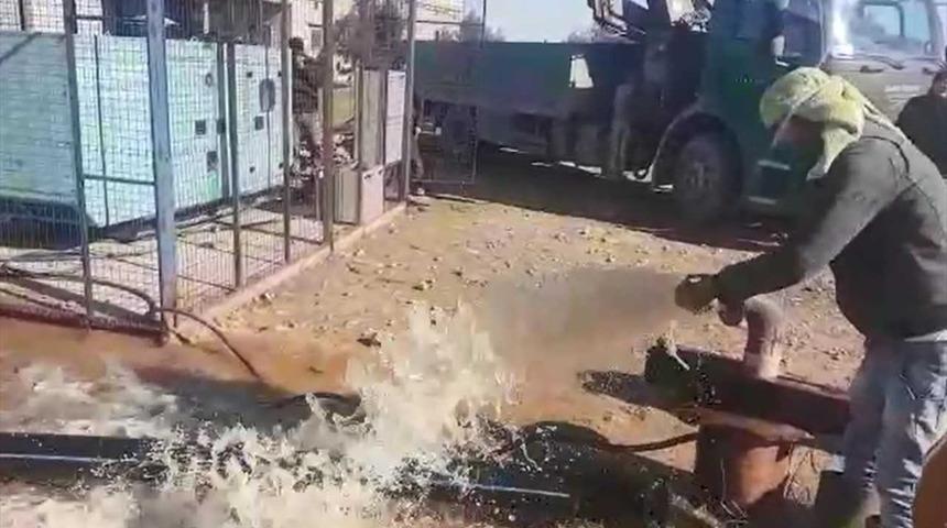 T&uuml;rkiye'nin desteğiyle Tel Abyad'daki su kuyuları yeniden kullanılır hale getirildi