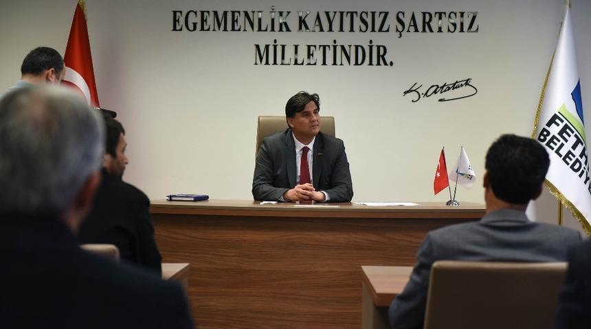 Muhtarlar Alim Karaca&rsquo;ya taziye ziyaretinde bulundu