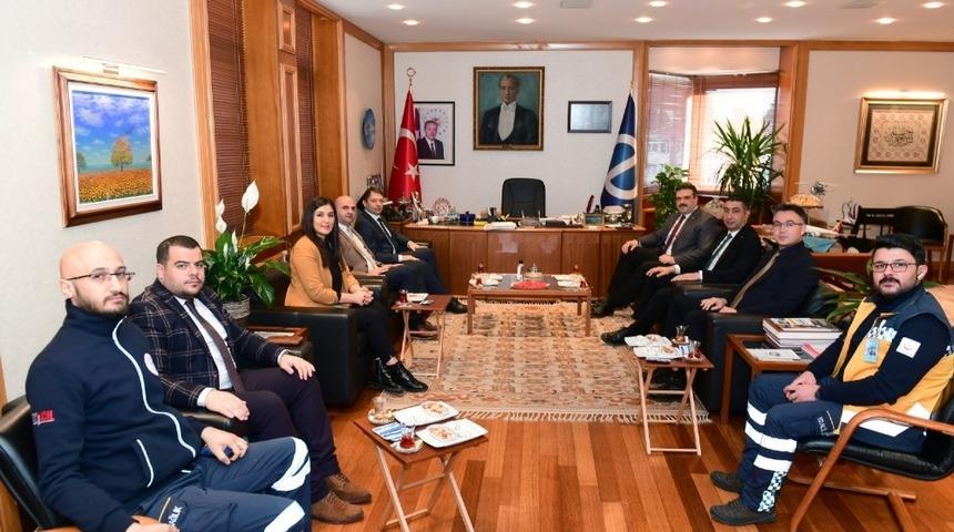 Acil Sağlık Hizmetleri Genel M&uuml;d&uuml;r&uuml; Dr. Korkut, Rekt&ouml;r &Ccedil;omaklı&rsquo;yı ziyaret etti