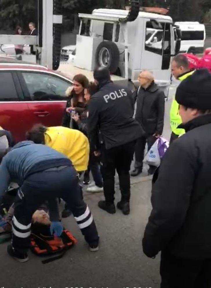 Çekicinin kaldırdığı araçtan düştü! G4