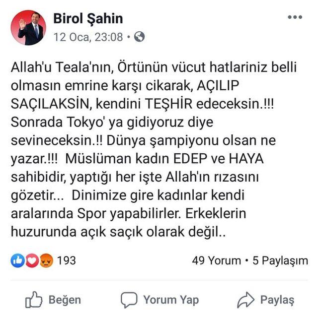 Birol Şahin paylaşım