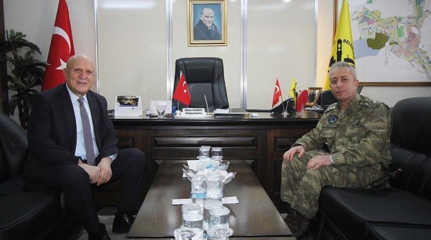 Garnizon Komutanı Diker&rsquo;den Başkan Pekmezci&rsquo;ye ziyaret