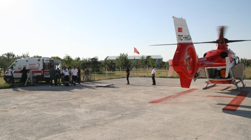 Kalp krizi ge&ccedil;iren hasta hava ambulansı ile taşındı