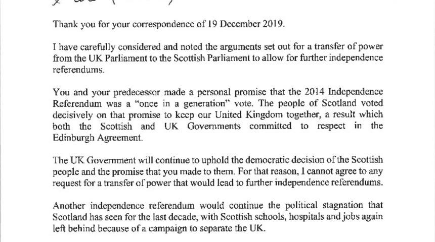 Johnson, İskoçya’nın bağımsızlık referandumu talebini reddetti