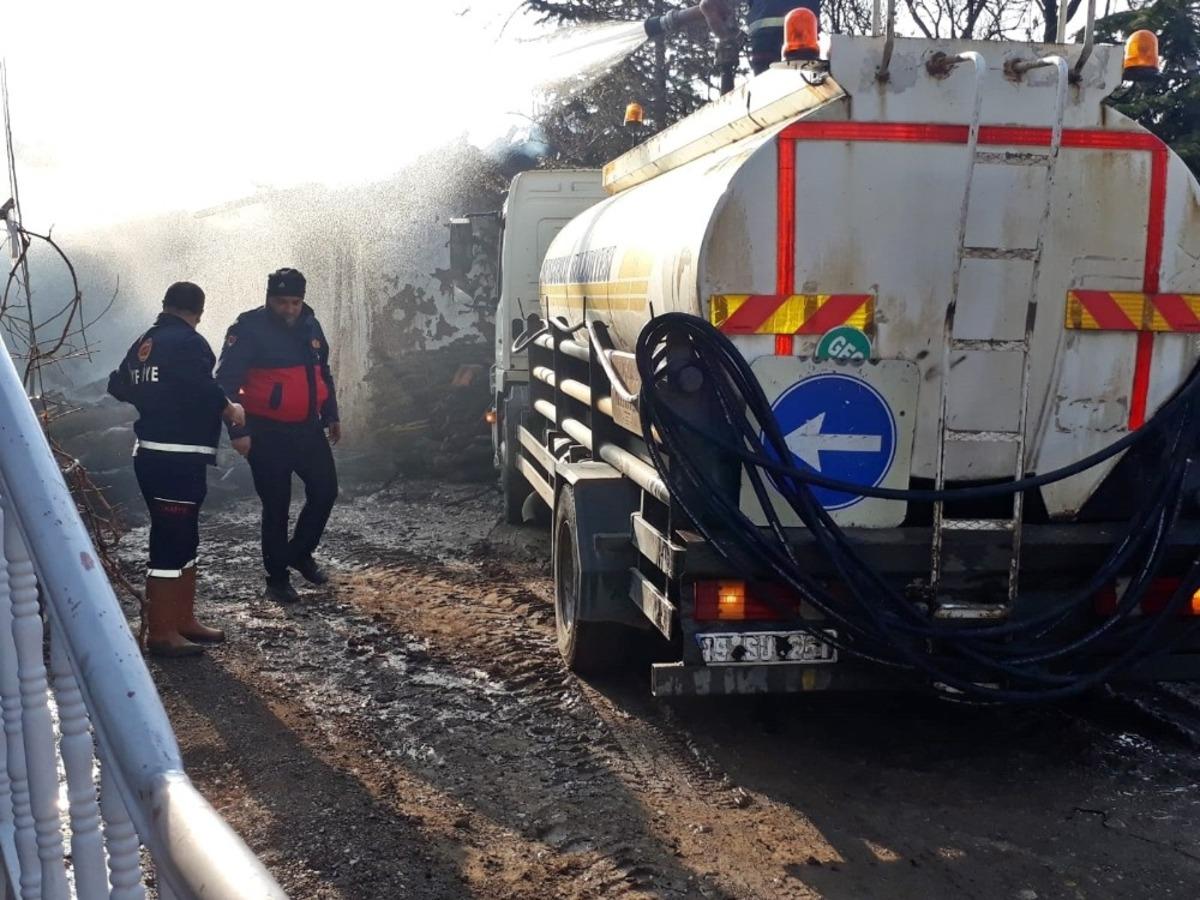 Sungurlu&rsquo;da samanlık yangını