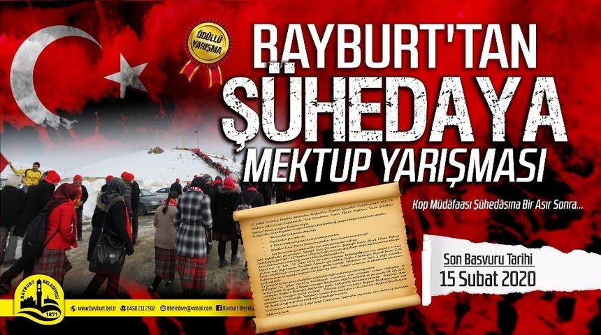 Bayburt&rsquo;tan Ş&uuml;hedaya mektup yarışması