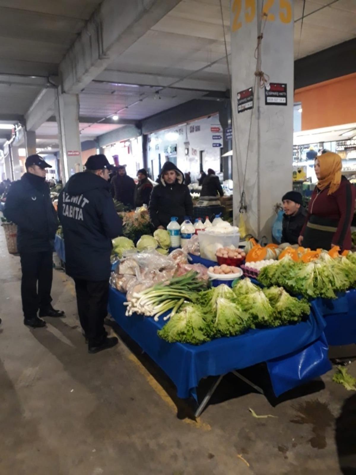 İzmit&rsquo;in semt pazarlarında sıkı denetim