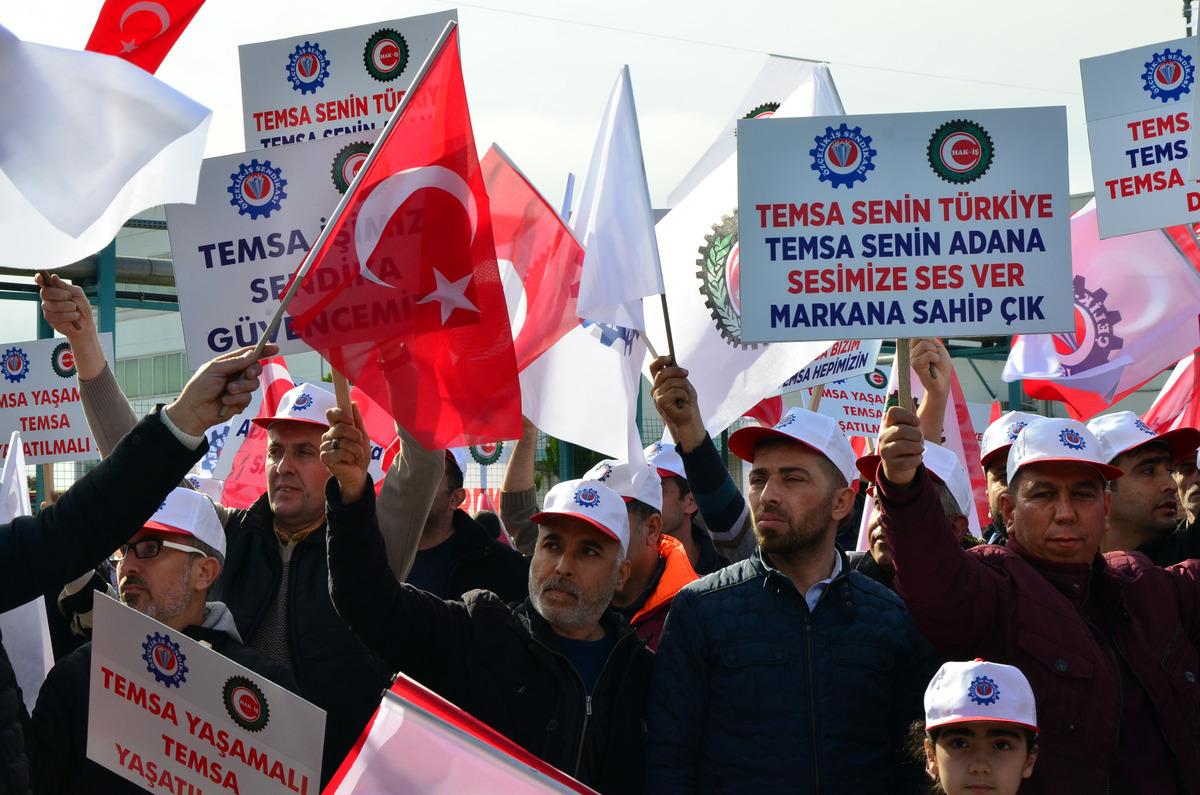 Temsa iş&ccedil;ileri &uuml;retimin başlaması i&ccedil;in eylem yaptı