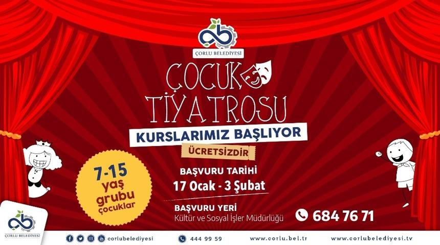 &Ccedil;orlu Belediyesi&rsquo;nden &ccedil;ocuklara tiyatro m&uuml;jdesi