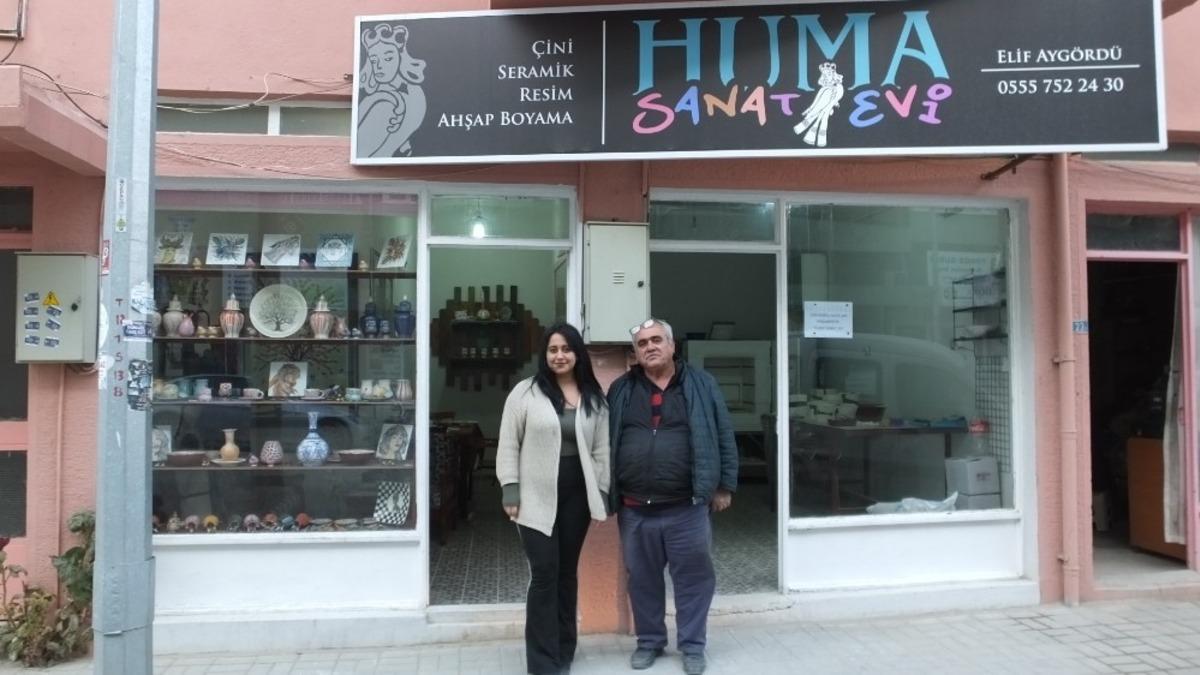 Burhaniyeli Elif okul bitirme projesini at&ouml;lyesine dekor yaptı