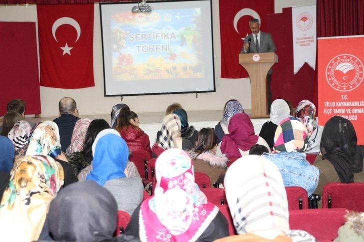 Siirtli kadın çiftçilere sertifikaları verildi G3