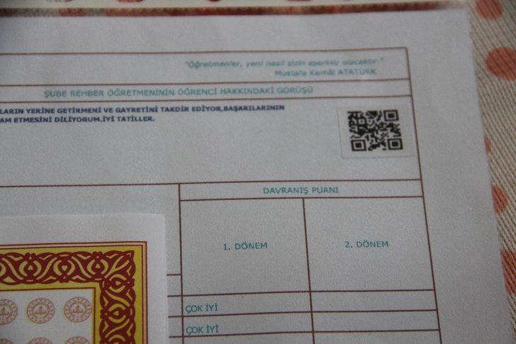 Bu da karekodlu karne G2