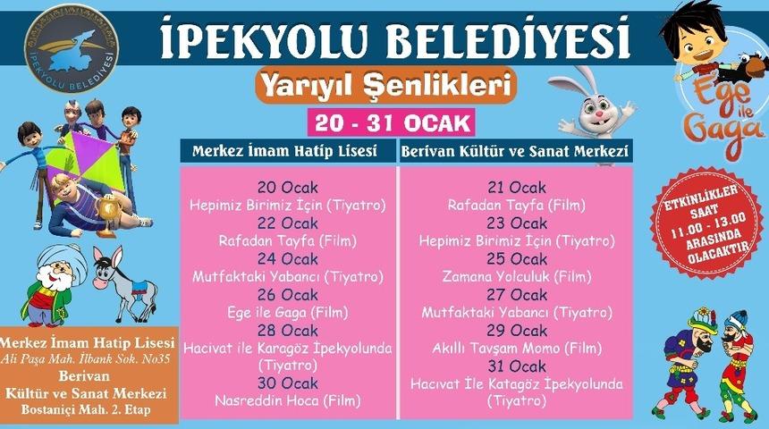 İpekyolu Belediyesinden &ccedil;ocuklar i&ccedil;in tatile yarıyıl şenliği