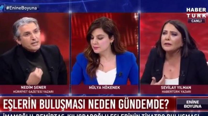 Nedim Şener ve Sevilay Yılman Habertürk'teki canlı yayında birbirine girdi