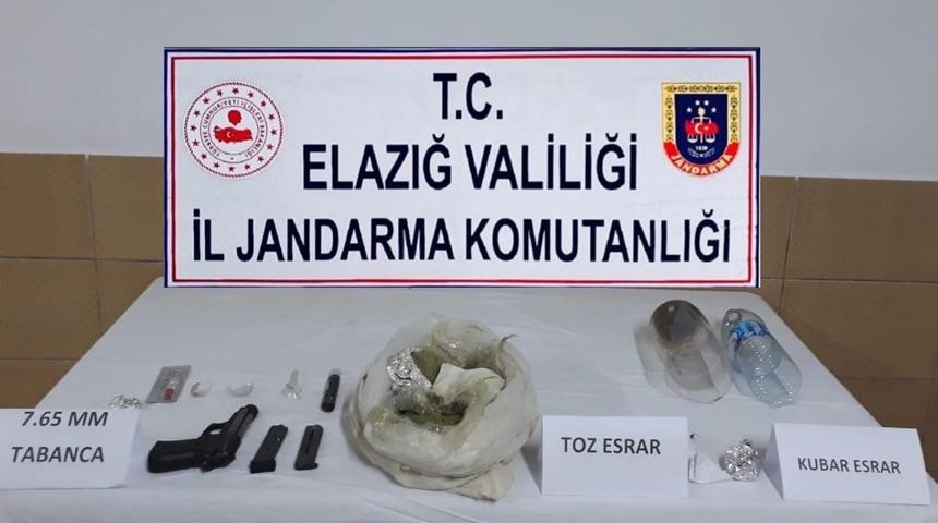 Elazığ&rsquo;da,toz esrarla yakalanan ş&uuml;pheli tutuklandı