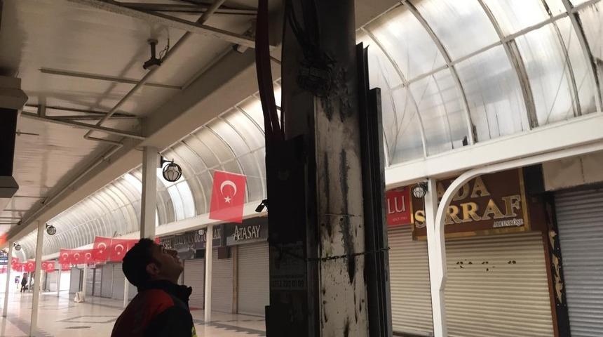 Kayseri Kazancılar Çarşısı’nda yangın