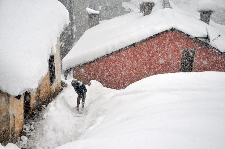 Yüksekova’da tek katlı evler kara gömüldü G2