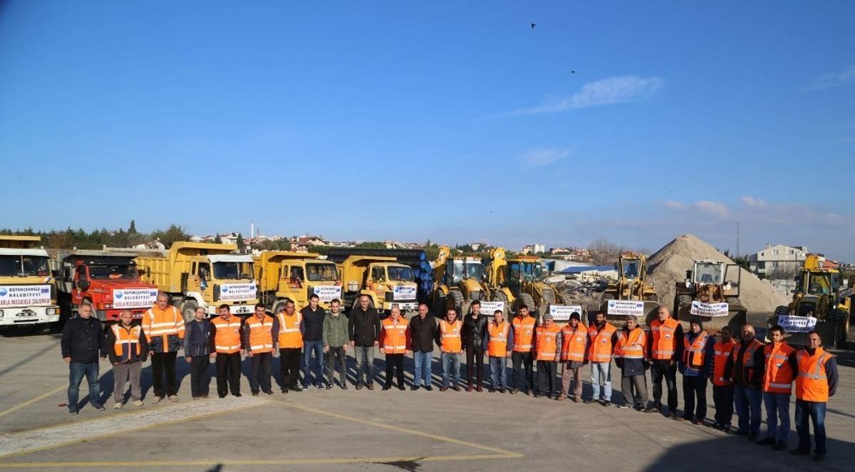 B&uuml;y&uuml;k&ccedil;ekmece Belediyesi beklenen kar yağışına hazır