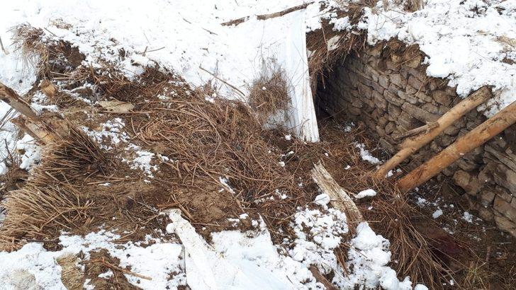 Kardan dolayı ahır çöktü, 4 hayvan telef oldu G3