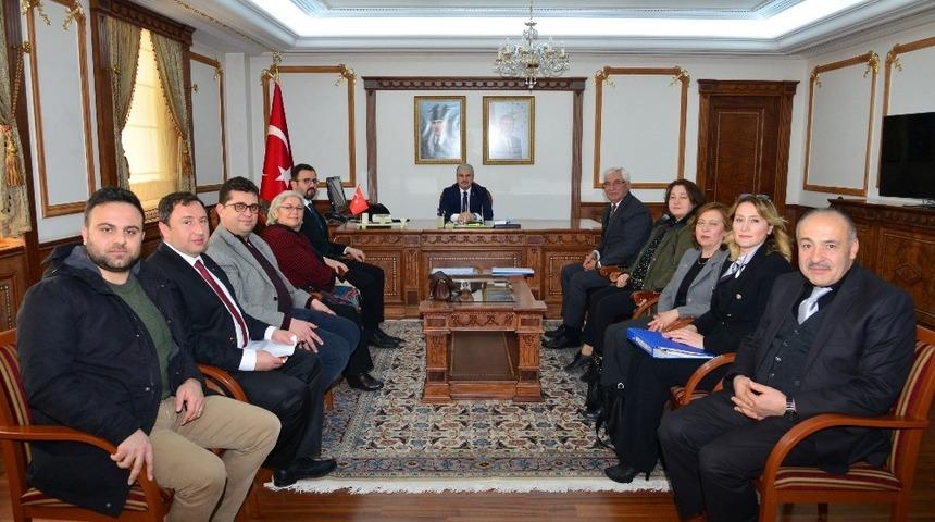 Kent Konseyi &ccedil;alışma gurupları Vali Akın&rsquo;ı ziyaret etti