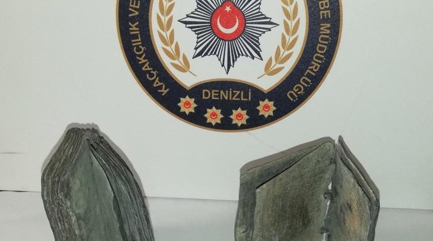 Kurşun üzerine İbranice yazılmış! Denizli'de ele geçirildi