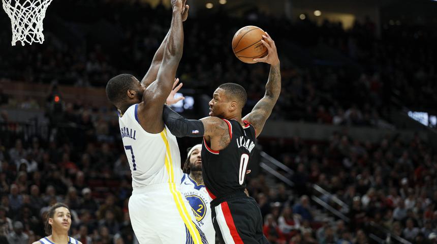Portland Trail Blazers 129 - 124 Golden State Warriors (Damian Lillard 61 sayıyla kariyer rekoru kırdı)