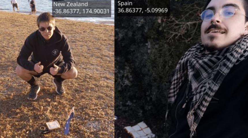 2 dilim ekmekle 'D&uuml;nya Sandvi&ccedil;i' yaptılar