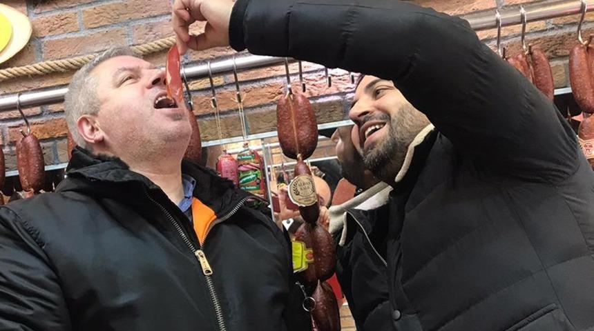 &Uuml;nl&uuml; menajer Kayseri Pastırmasına hayran kaldı