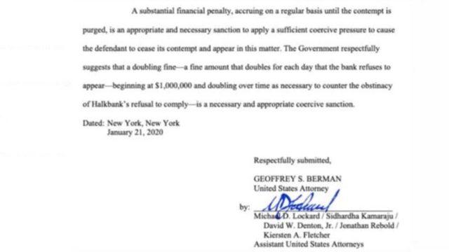 Halkbank’a Davaya Katılmadığı Her Gün İçin Para Cezası İstemi