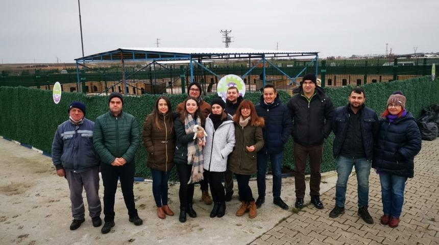 Ergene Belediyesi hayvan barınağına ziyaretler sürüyor