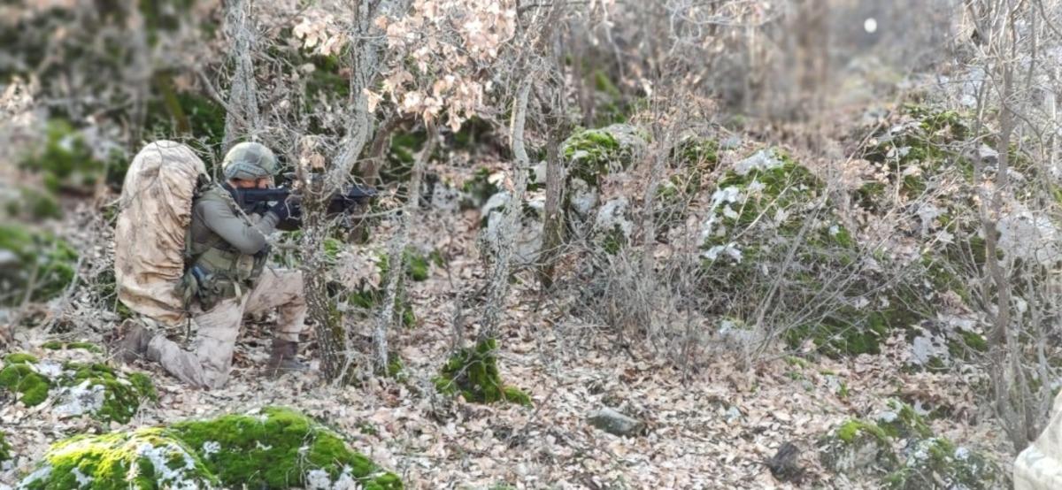Ter&ouml;ristlere ait sığınak, barınak ve mevziler yerle bir edildi