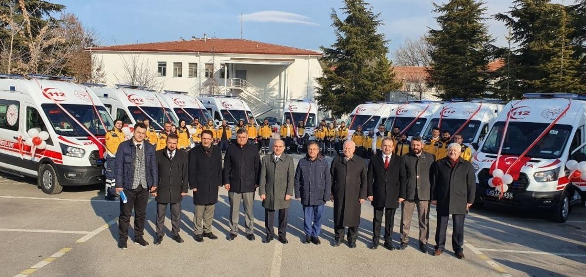 Sağlık Bakanlığı&rsquo;ndan Konya&rsquo;ya 9 yeni ambulans