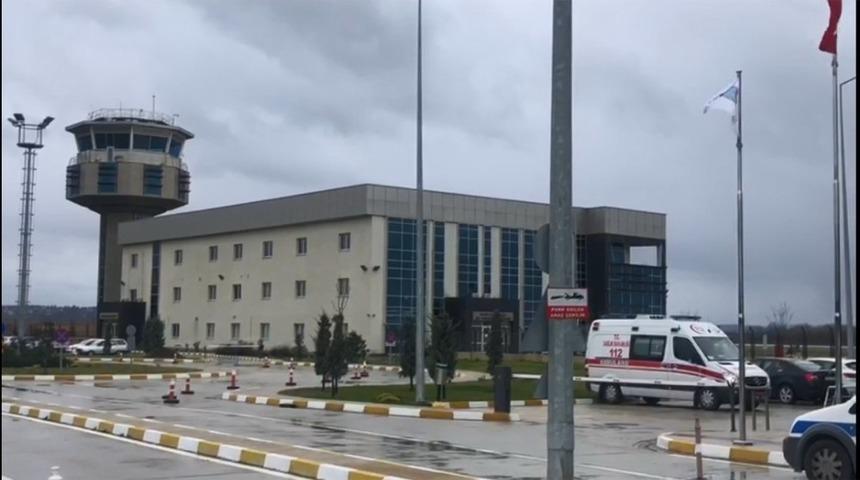 Sinop Havaalanında korkutan patlama sesi! 