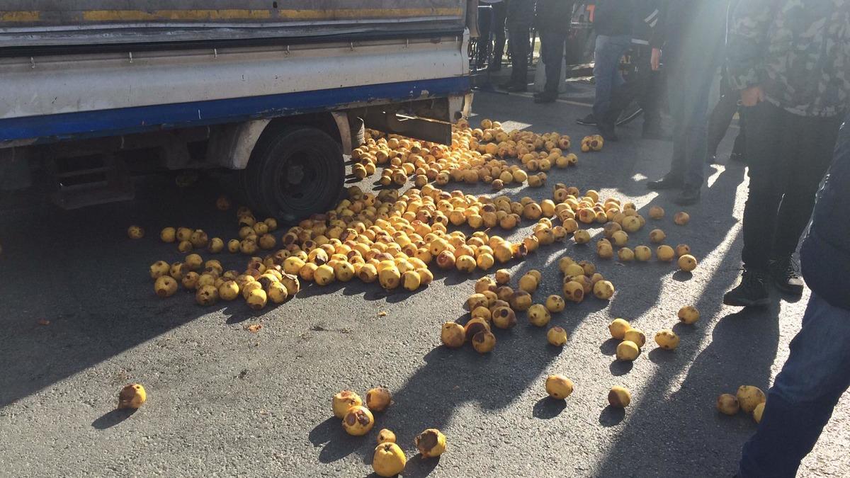 İstanbul B&uuml;y&uuml;kşehir Belediyesi &ouml;n&uuml;nde 'ayva'lı protesto