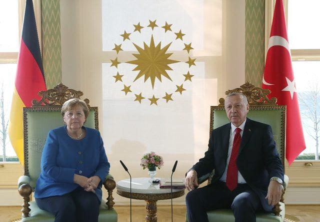 Cumhurbaşkanı Erdoğan ile Merkel’in görüşmesi başladı