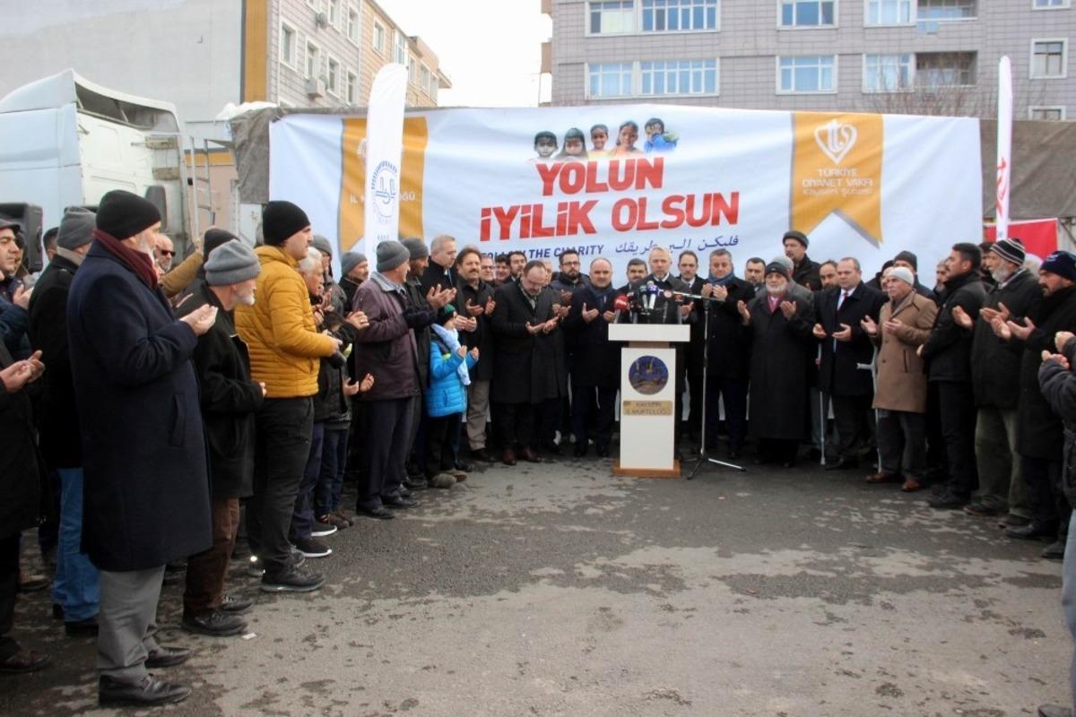 23 tır yardım malzemesi İdlib&rsquo;e yola &ccedil;ıktı