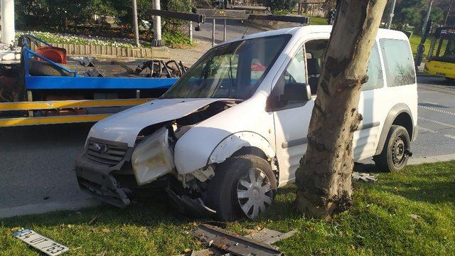 Beşiktaş’ta kırmızı ışık ihlali kazaya neden oldu