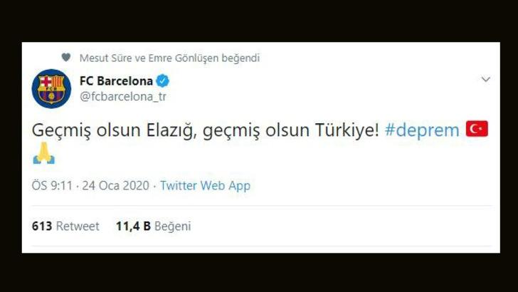 Spor dünyasından deprem paylaşımları G1