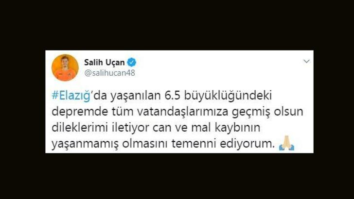Spor dünyasından deprem paylaşımları G4