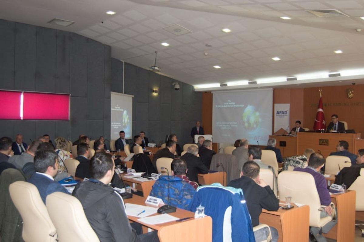 Afet risklerine karşı TAMP masa başı tatbikatı yapıldı