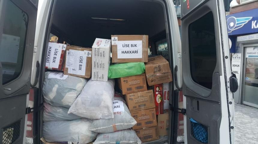 Hakkari Lise BJK’den Elazığ’a yardım eli
