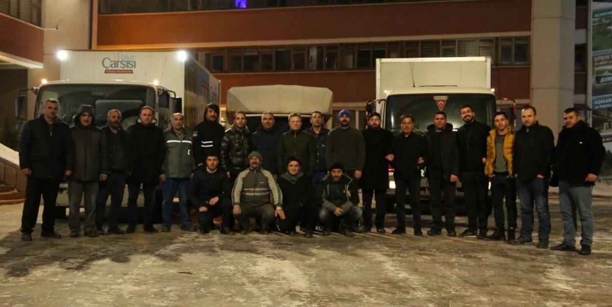 Erzurum&rsquo;dan deprem b&ouml;lgesine sevgi seli